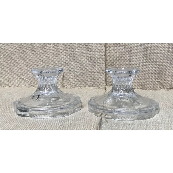 Zajecar Other - Vintage Zajecar Crystal Taper Candle Holder Set Scalloped Base Fairy Core